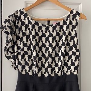 Lilly Pulitzer Black and White Cat Dress